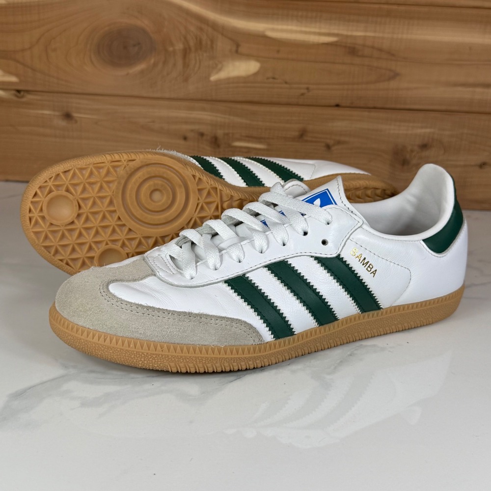 Adidas Samba OG White Collegiate Green Gum IE3437 Mens 7.5 Womens 8.5 Sneakers